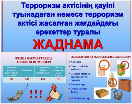 4 "Д" сынып  "Терроризм туралы нені білу керек"  тәрбие сабағы
