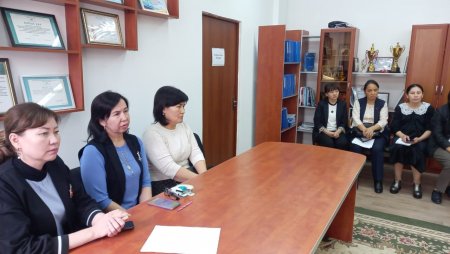 7-сәуір, 2023 жылы Ұлттық біліктілік тестілеуіне қатысуға өтініш берген педагог қызметкерлерге комиссия мүшелерінің қатысуымен жиналыс болып өтті.