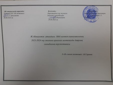 2023-2024 оқу жылының перспективасы