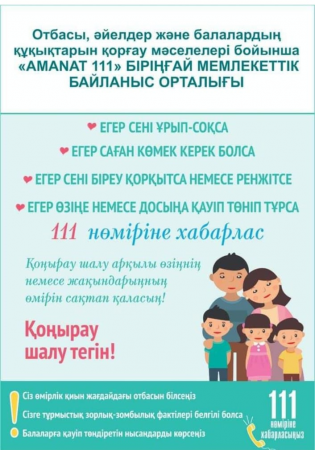 111 БІРІҢҒАЙ МЕМЛЕКЕТТІК БАЙЛАНЫС»